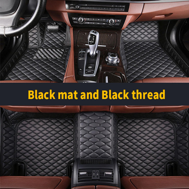 Single Layer-Hand spliced and sewn prismatic texture car mat