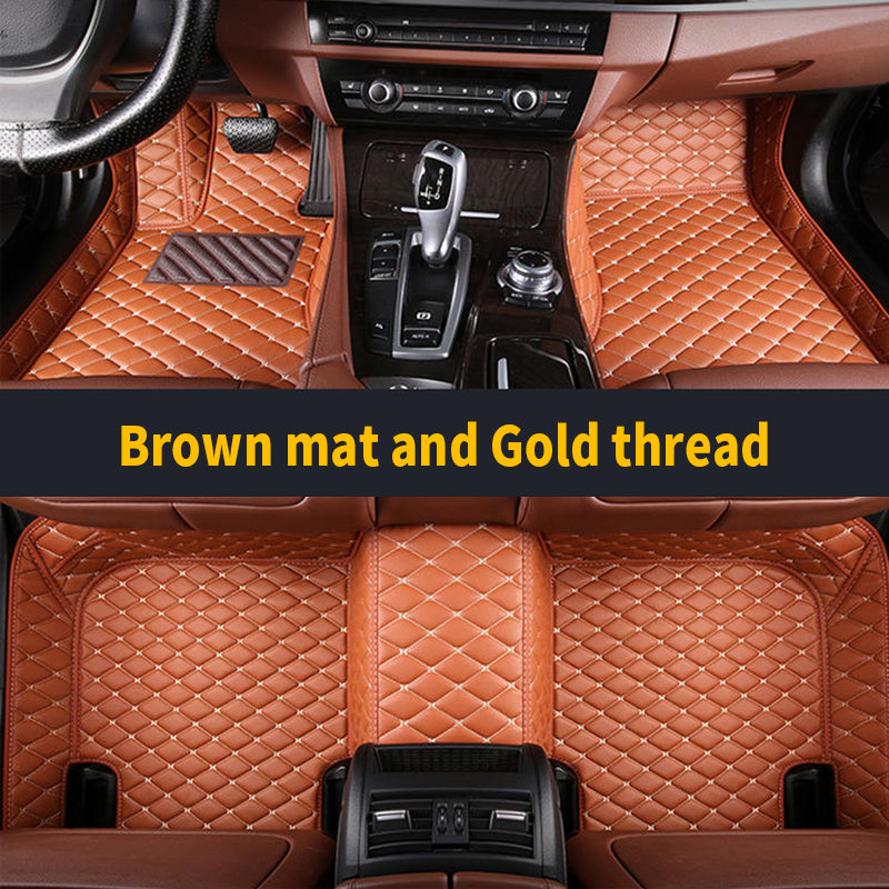 Single Layer-Hand spliced and sewn prismatic texture car mat