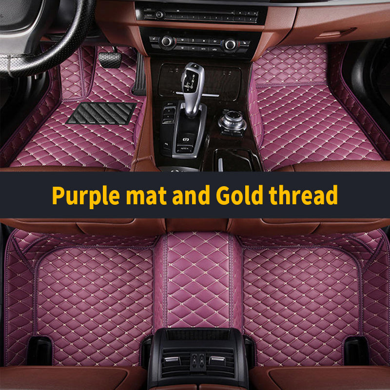 Single Layer-Hand spliced and sewn prismatic texture car mat